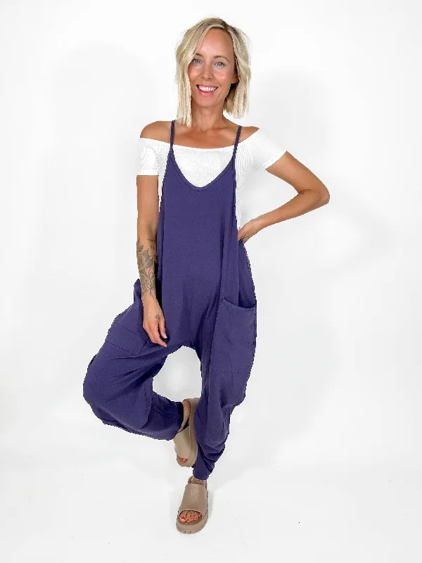 Marshall Slouch Jumpsuit- DEEP EGGPLANT