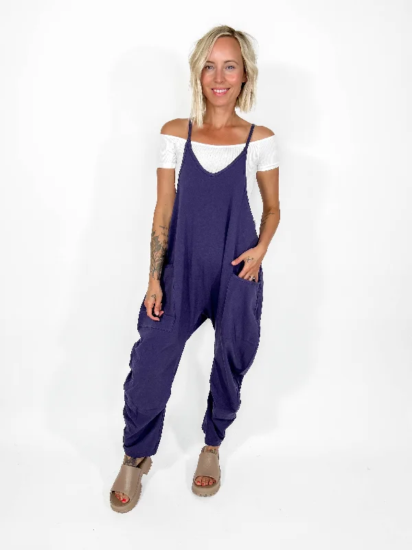 Marshall Slouch Jumpsuit- DEEP EGGPLANT