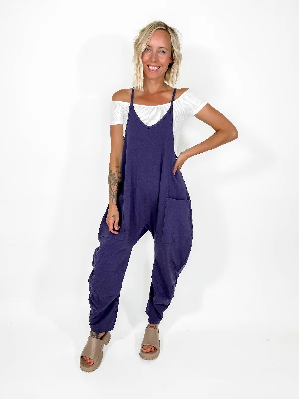 Marshall Slouch Jumpsuit- DEEP EGGPLANT