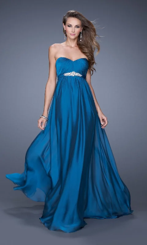 Empire-Waist La Femme Strapless Prom Dress 20625