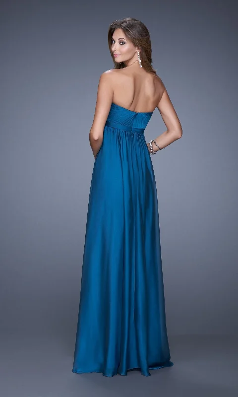 Empire-Waist La Femme Strapless Prom Dress 20625