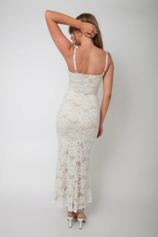 Must Be Love Lace Maxi Dress White