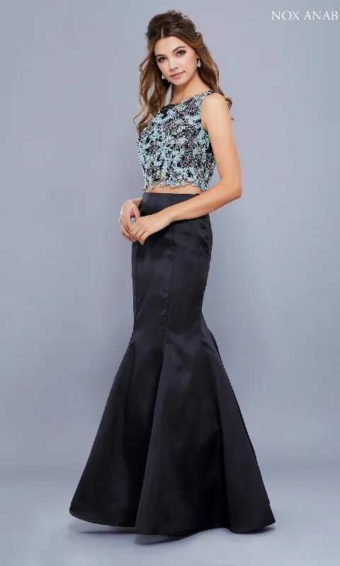 Long Two Piece Mermaid Prom Dress 8287