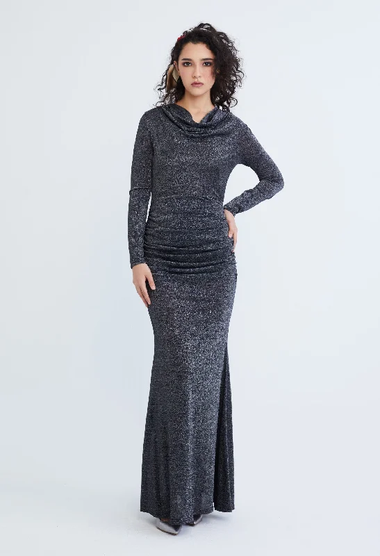 Starlight Glitter Maxi Dinner Dress