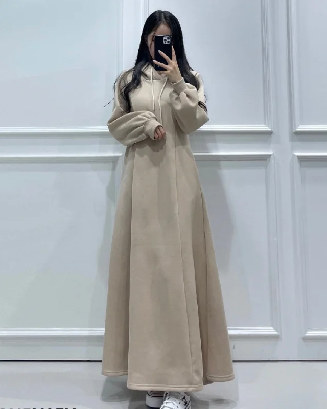 Nars Hoodie Long Dress - Fleece Lined