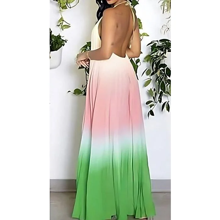 Sexy Backless Maxi Dress